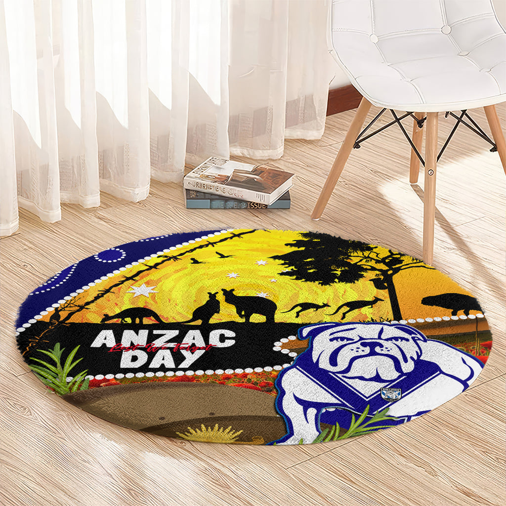 Bulldogs ANZAC Day Round Carpet Rosemary Starring Night Style