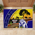Bulldogs ANZAC Day Rubber Doormat Rosemary Starring Night Style