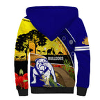 Bulldogs ANZAC Day Sherpa Hoodie Rosemary Starring Night Style