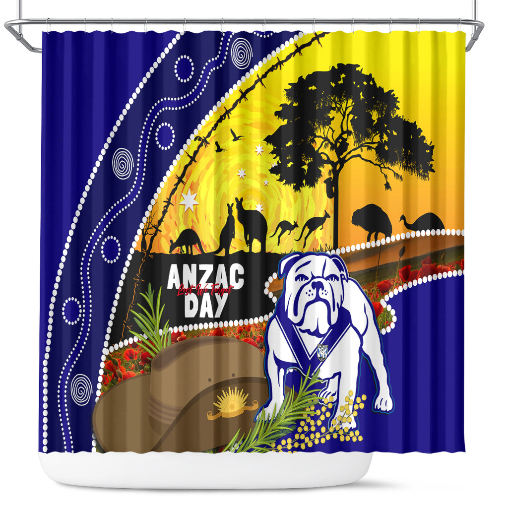 Bulldogs ANZAC Day Shower Curtain Rosemary Starring Night Style