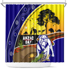 Bulldogs ANZAC Day Shower Curtain Rosemary Starring Night Style