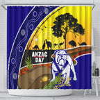 Bulldogs ANZAC Day Shower Curtain Rosemary Starring Night Style