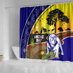 Bulldogs ANZAC Day Shower Curtain Rosemary Starring Night Style