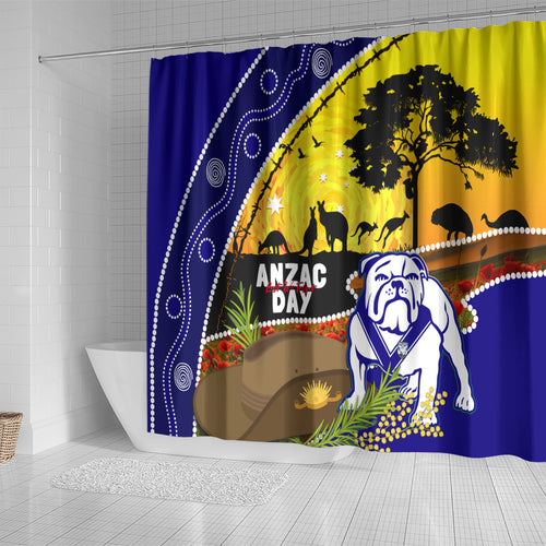 Bulldogs ANZAC Day Shower Curtain Rosemary Starring Night Style