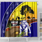 Bulldogs ANZAC Day Shower Curtain Rosemary Starring Night Style