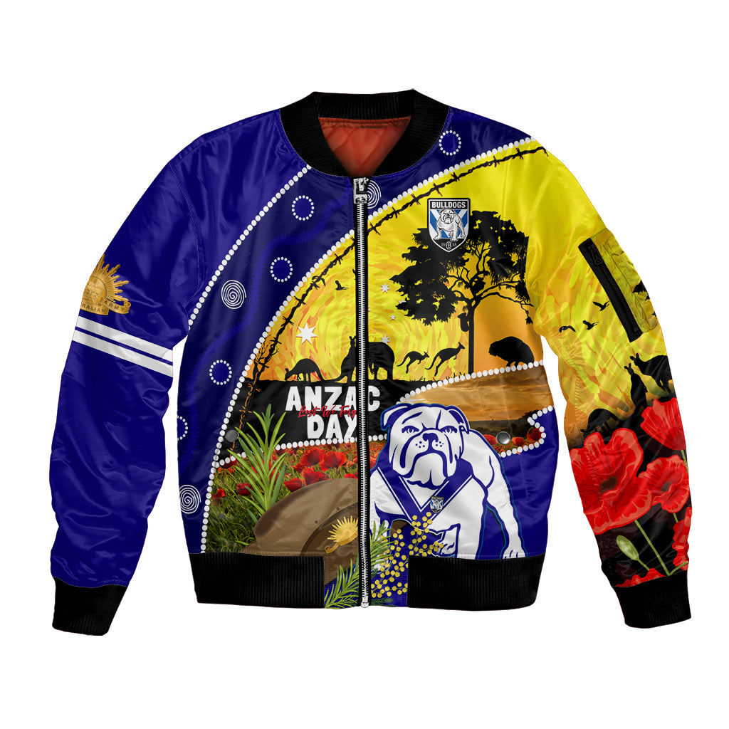 Bulldogs ANZAC Day Sleeve Zip Bomber Jacket Rosemary Starring Night Style