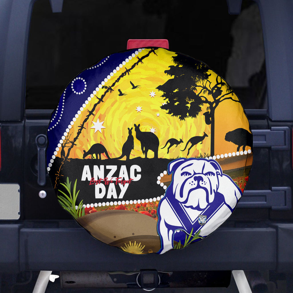 Bulldogs ANZAC Day Spare Tire Cover Rosemary Starring Night Style