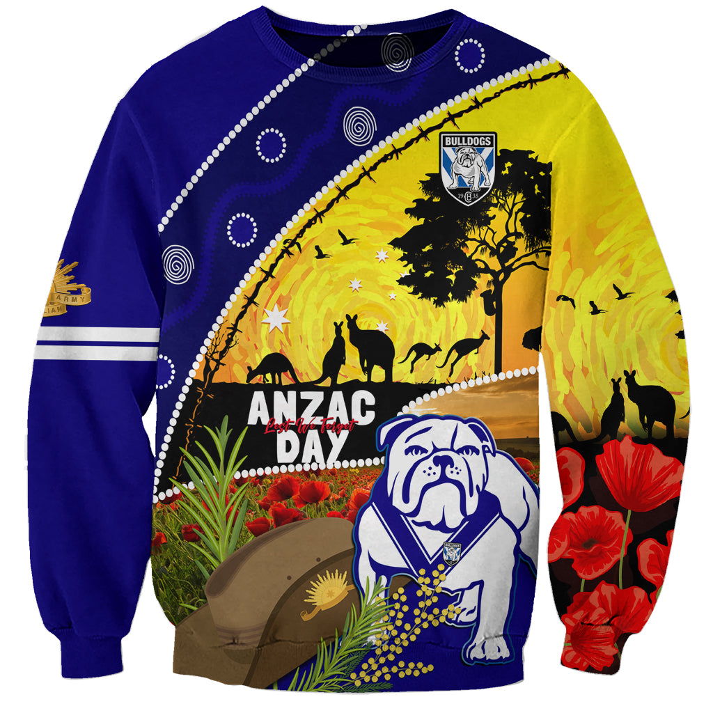 Bulldogs ANZAC Day Sweatshirt Rosemary Starring Night Style