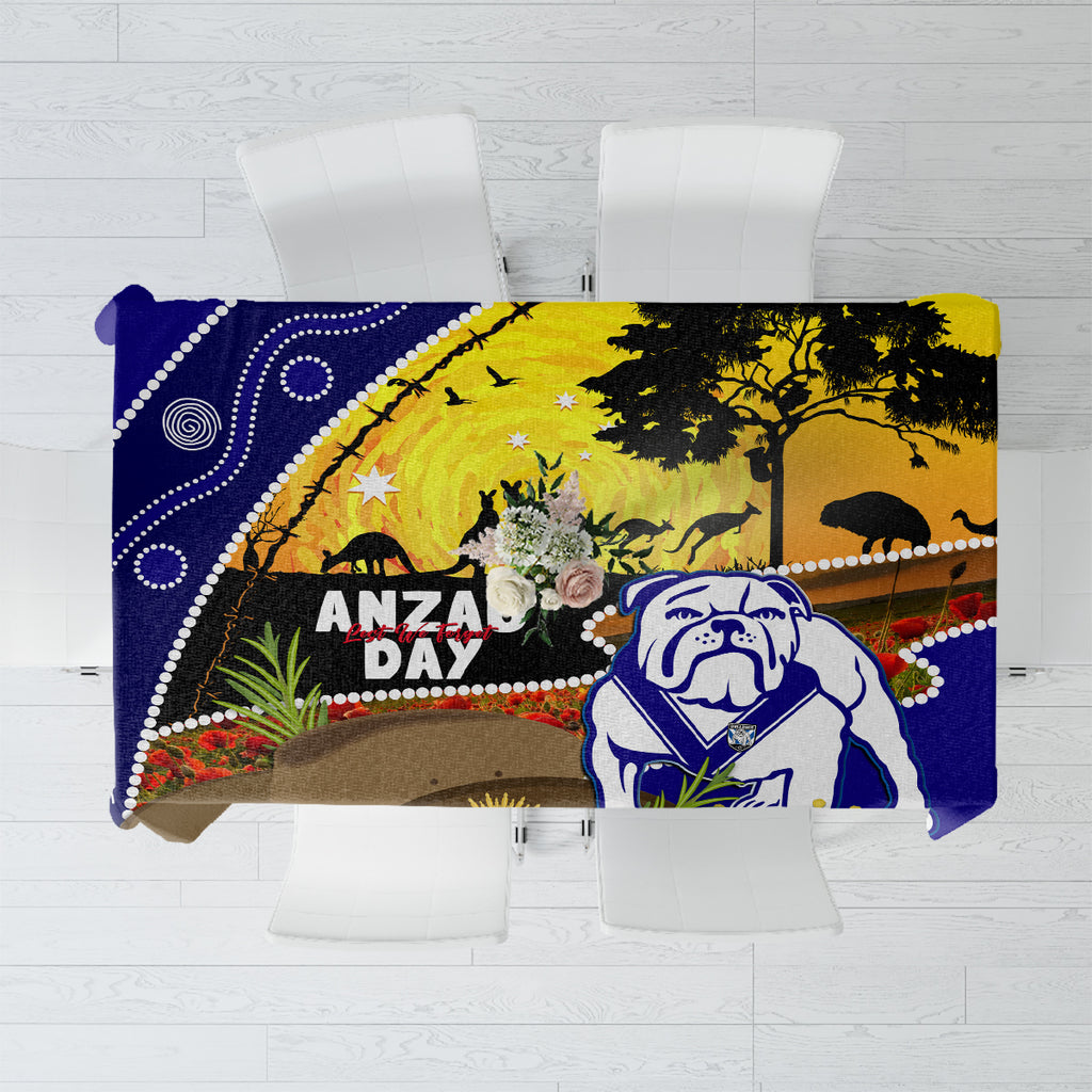 Bulldogs ANZAC Day Tablecloth Rosemary Starring Night Style