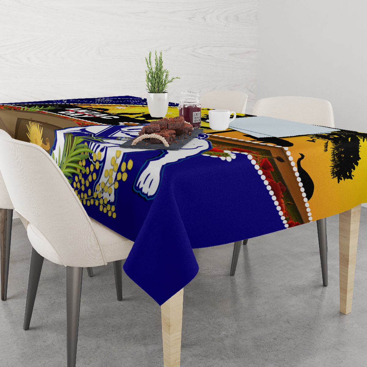 Bulldogs ANZAC Day Tablecloth Rosemary Starring Night Style