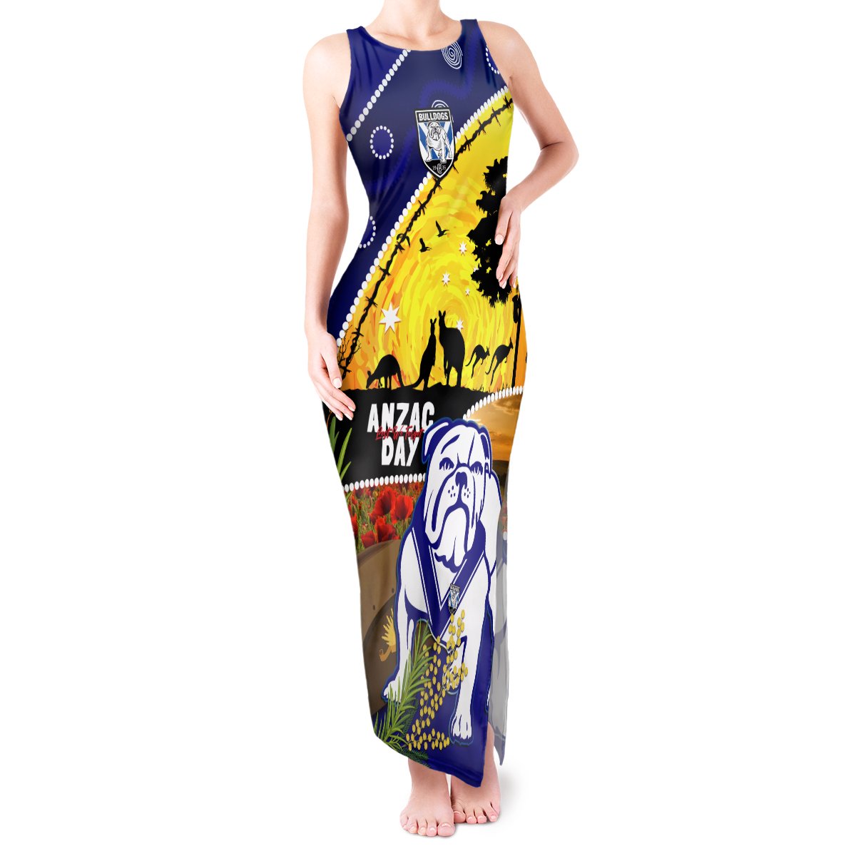 Bulldogs ANZAC Day Tank Maxi Dress Rosemary Starring Night Style