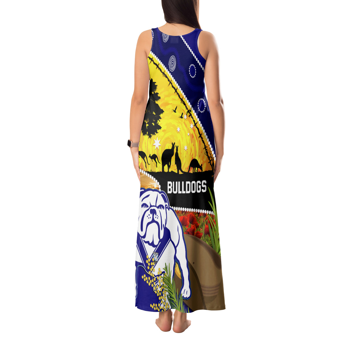 Bulldogs ANZAC Day Tank Maxi Dress Rosemary Starring Night Style