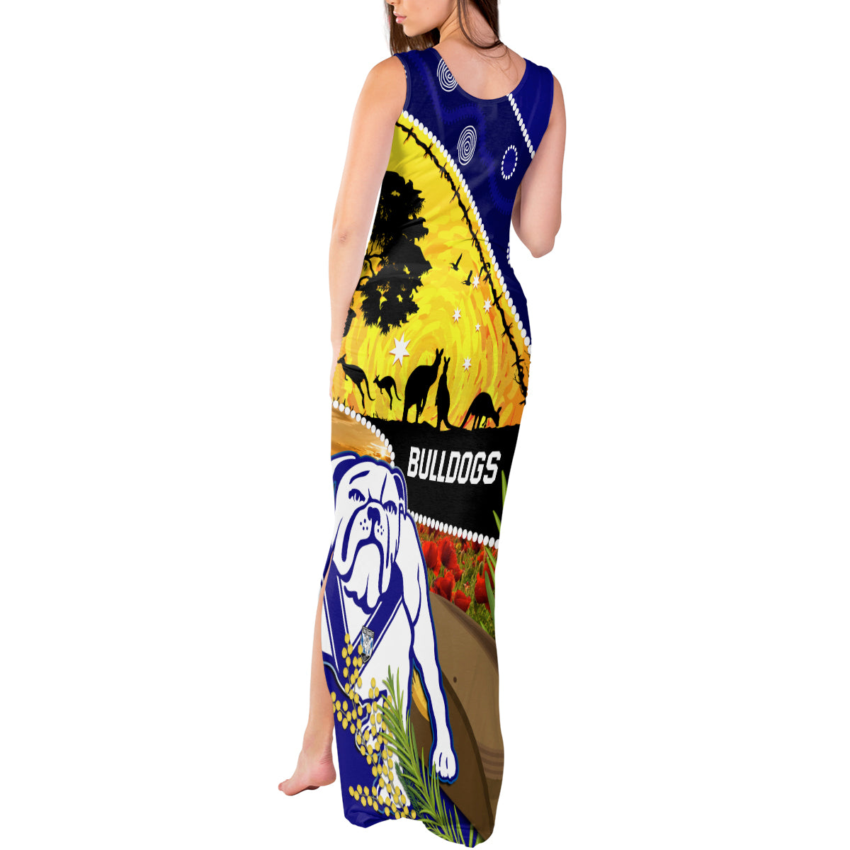 Bulldogs ANZAC Day Tank Maxi Dress Rosemary Starring Night Style
