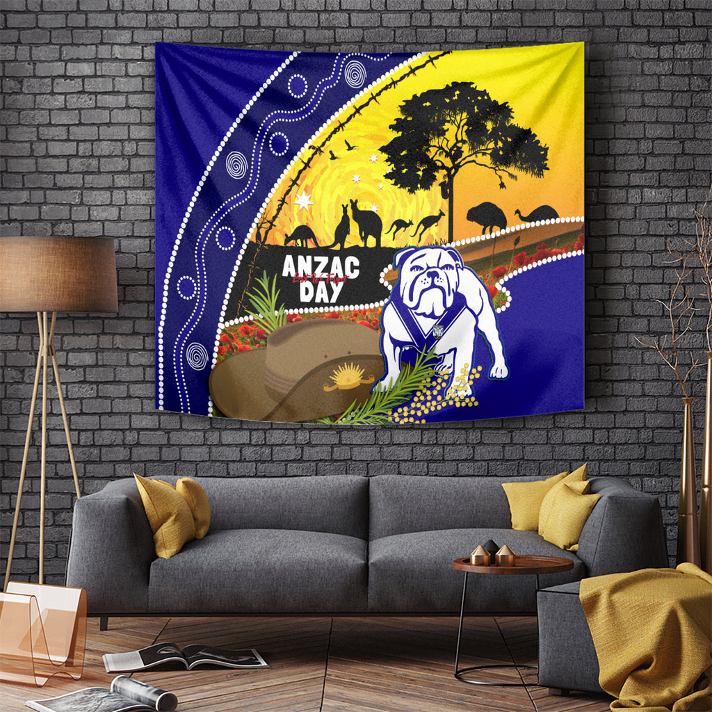 Bulldogs ANZAC Day Tapestry Rosemary Starring Night Style