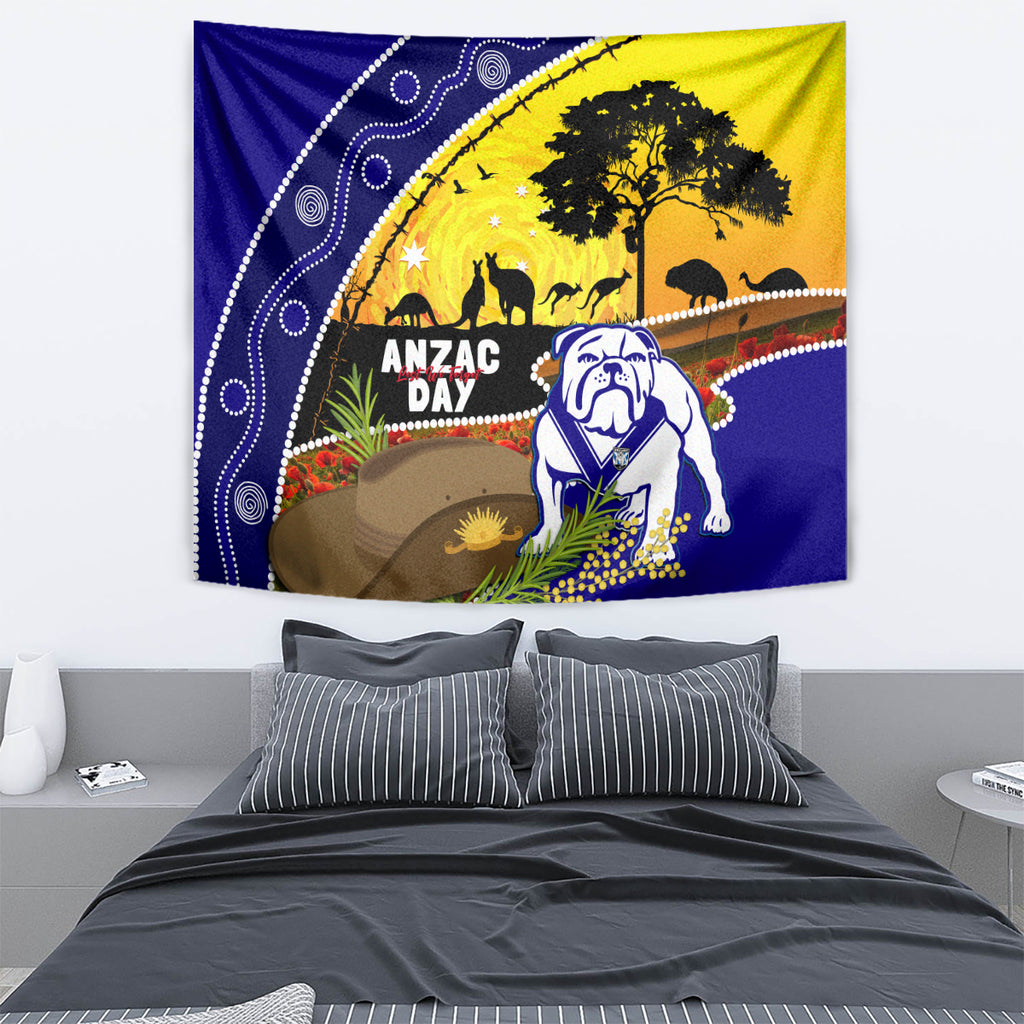 Bulldogs ANZAC Day Tapestry Rosemary Starring Night Style