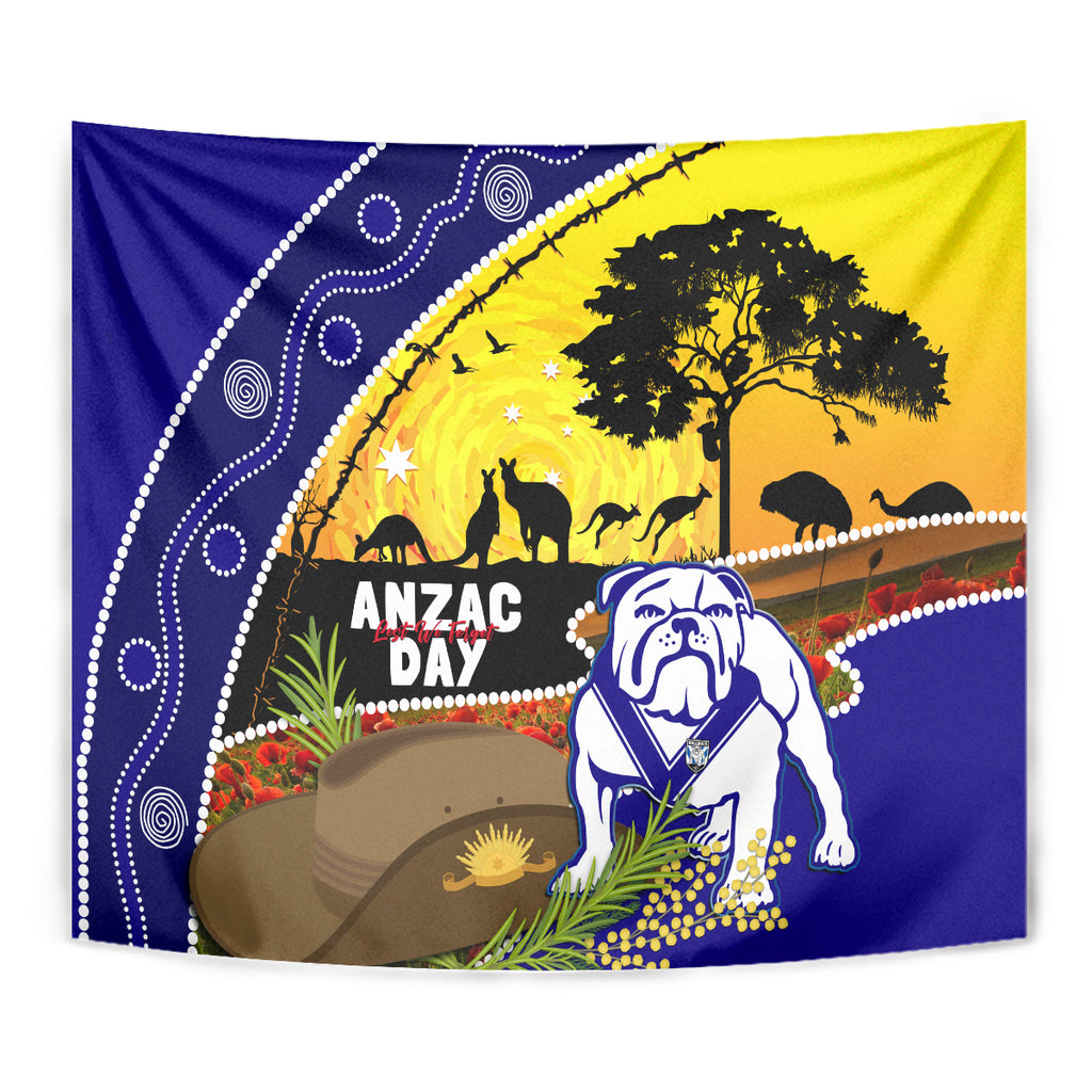 Bulldogs ANZAC Day Tapestry Rosemary Starring Night Style