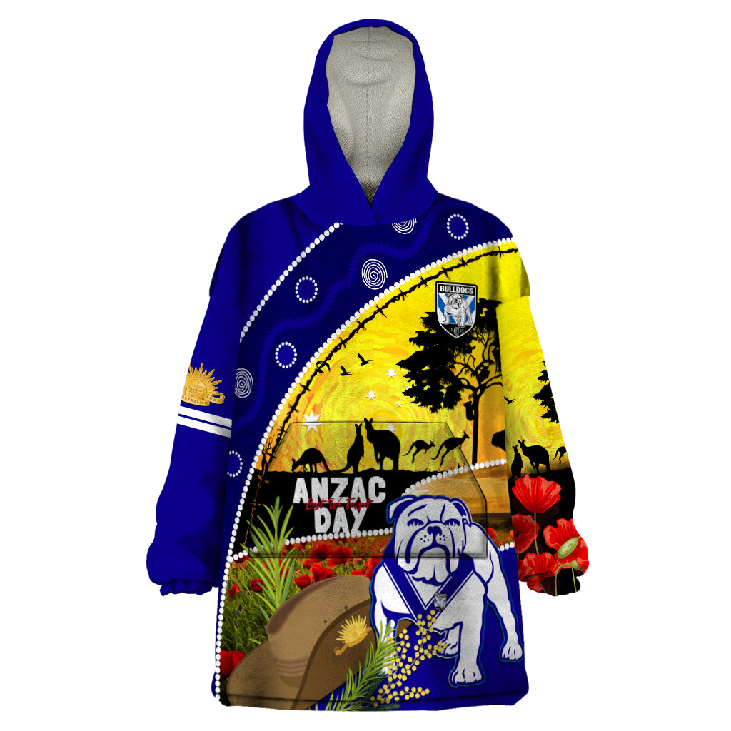 Bulldogs ANZAC Day Wearable Blanket Hoodie Rosemary Starring Night Style
