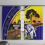 Bulldogs ANZAC Day Window Curtain Rosemary Starring Night Style
