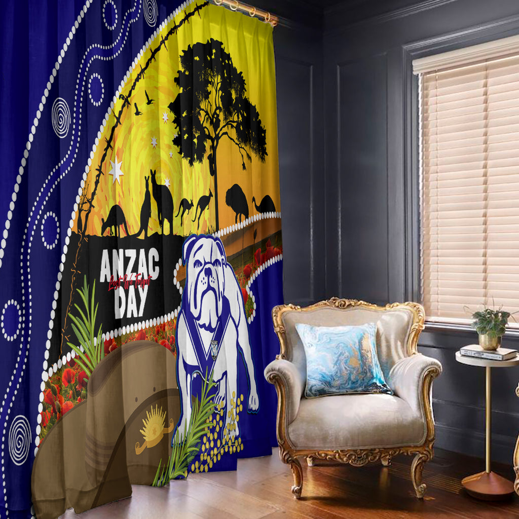Bulldogs ANZAC Day Window Curtain Rosemary Starring Night Style