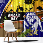Bulldogs ANZAC Day Window Curtain Rosemary Starring Night Style