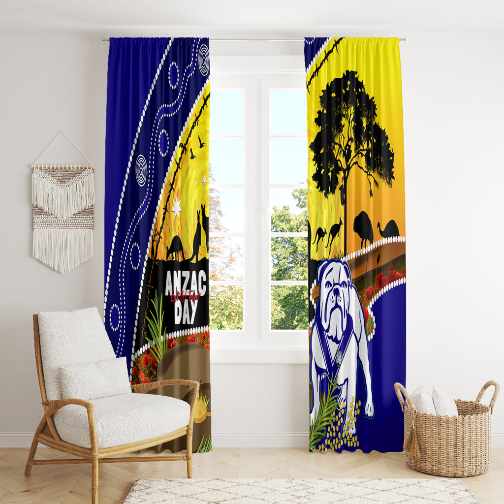 Bulldogs ANZAC Day Window Curtain Rosemary Starring Night Style
