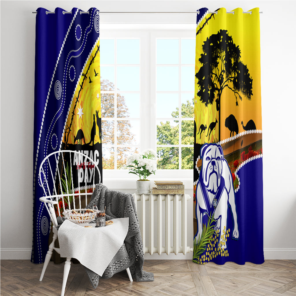 Bulldogs ANZAC Day Window Curtain Rosemary Starring Night Style