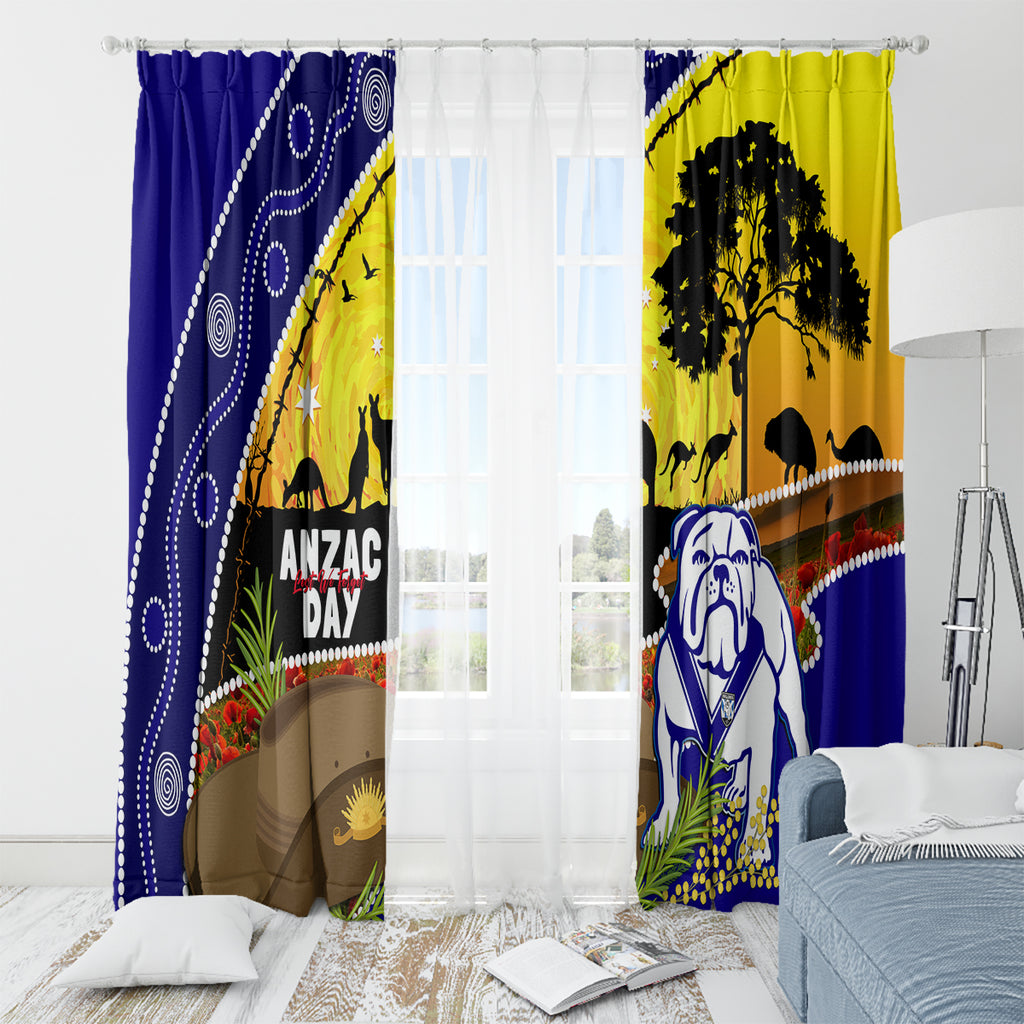 Bulldogs ANZAC Day Window Curtain Rosemary Starring Night Style