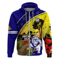 Bulldogs ANZAC Day Zip Hoodie Rosemary Starring Night Style
