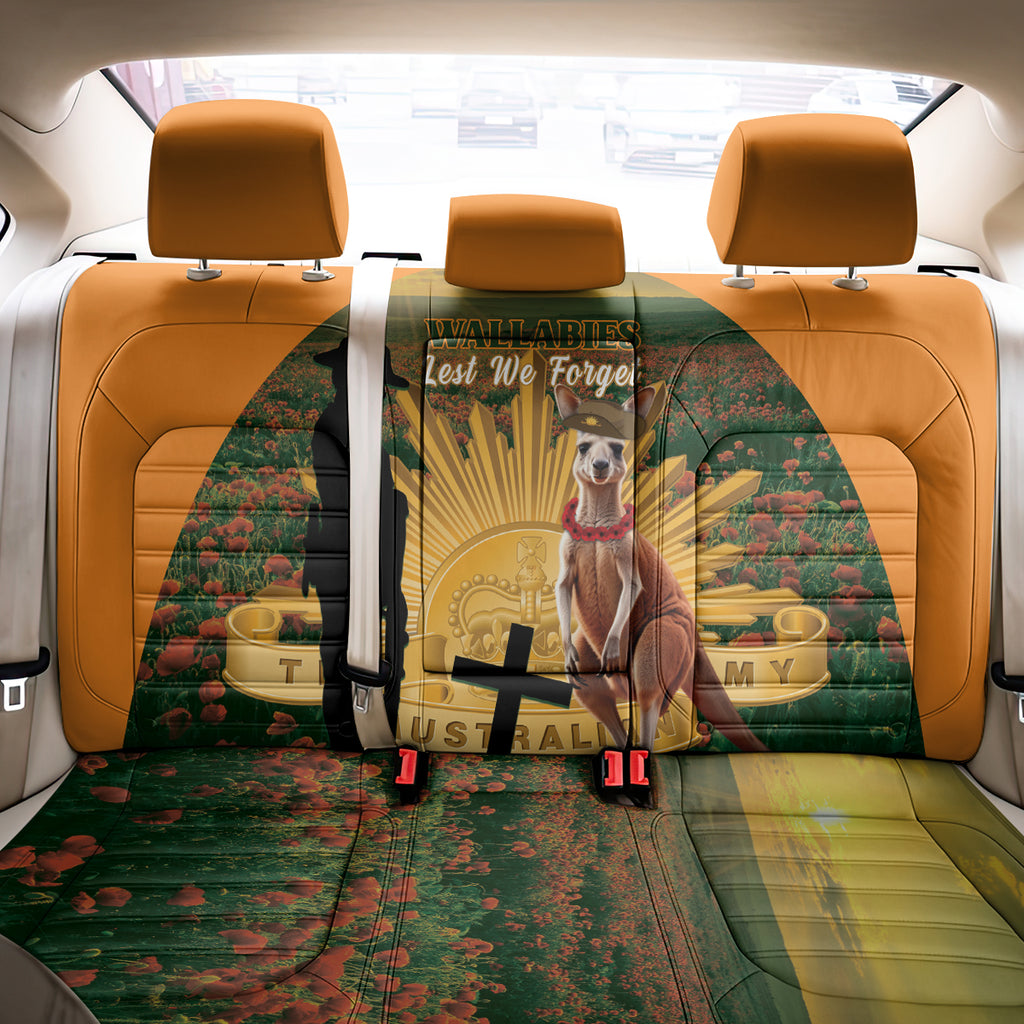 Australia Wallabies Rugby ANZAC Day Back Car Seat Cover 2024 Lest We Forget