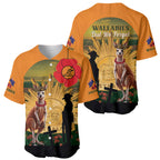 Australia Wallabies Rugby ANZAC Day Baseball Jersey 2024 Lest We Forget