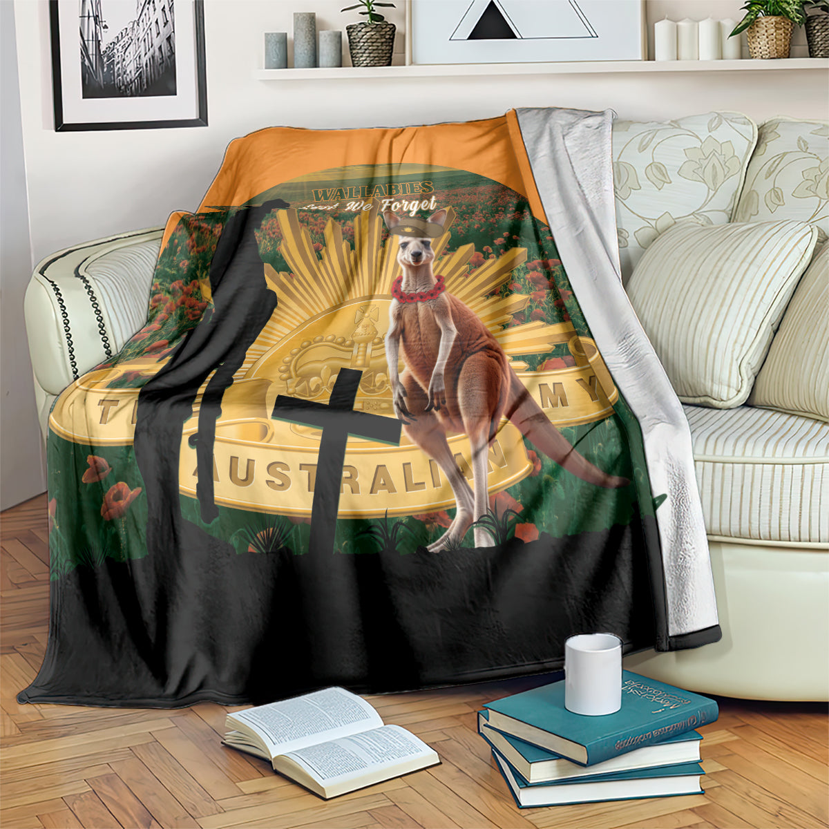 Australia Wallabies Rugby ANZAC Day Blanket 2024 Lest We Forget