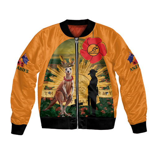 Australia Wallabies Rugby ANZAC Day Bomber Jacket 2024 Lest We Forget