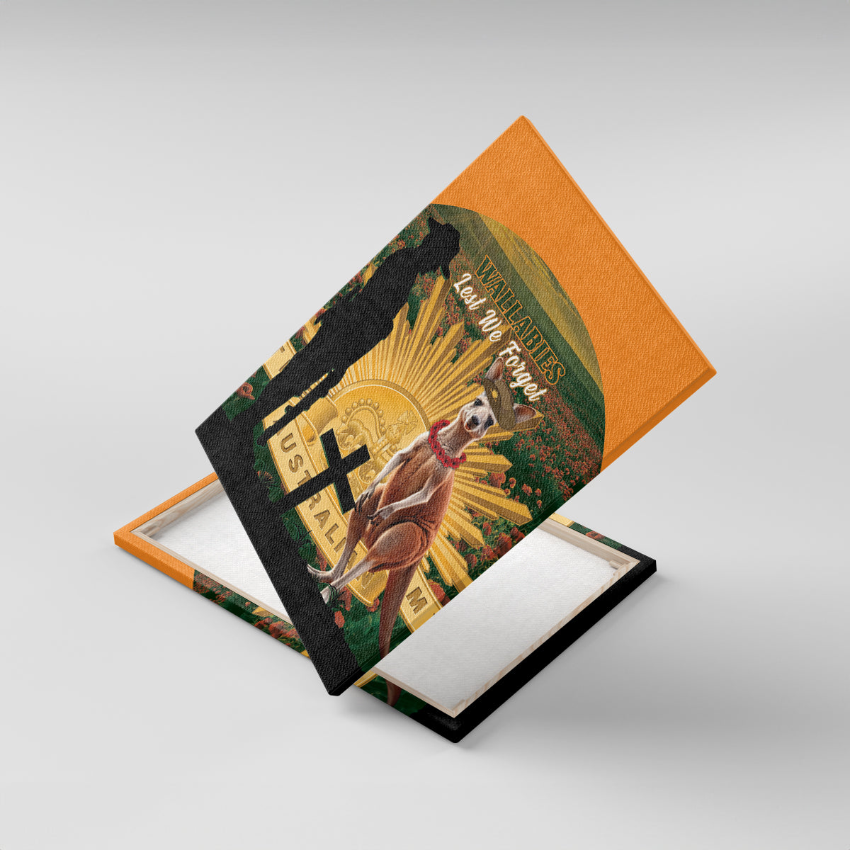 Australia Wallabies Rugby ANZAC Day Canvas Wall Art 2024 Lest We Forget