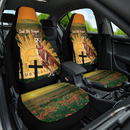 Australia Wallabies Rugby ANZAC Day Car Seat Cover 2024 Lest We Forget