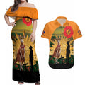Australia Wallabies Rugby ANZAC Day Couples Matching Off Shoulder Maxi Dress and Hawaiian Shirt 2024 Lest We Forget