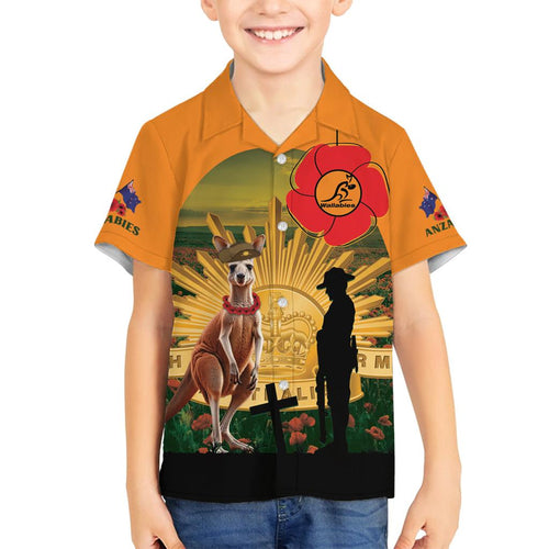 Australia Wallabies Rugby ANZAC Day Family Matching Long Sleeve Bodycon Dress and Hawaiian Shirt 2024 Lest We Forget
