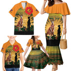 Australia Wallabies Rugby ANZAC Day Family Matching Mermaid Dress and Hawaiian Shirt 2024 Lest We Forget