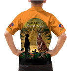 Australia Wallabies Rugby ANZAC Day Family Matching Mermaid Dress and Hawaiian Shirt 2024 Lest We Forget