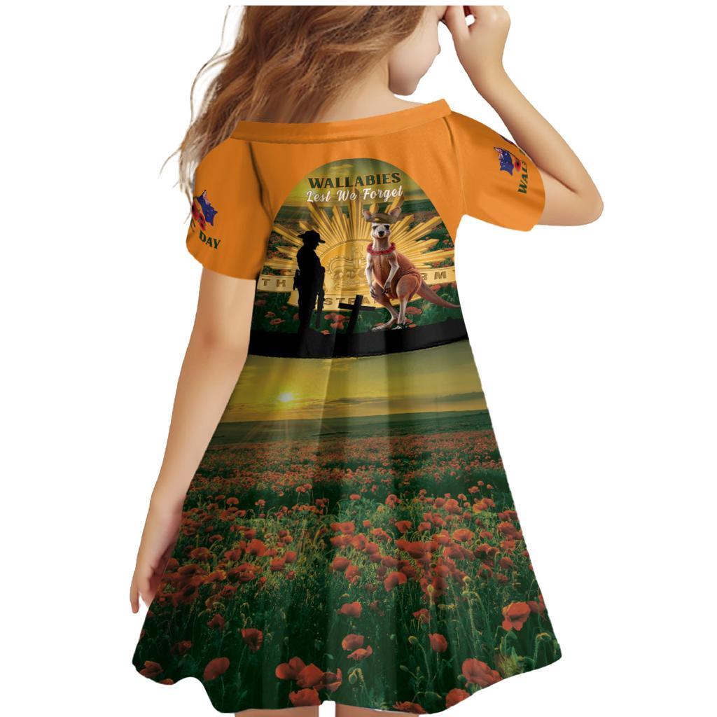 Australia Wallabies Rugby ANZAC Day Family Matching Mermaid Dress and Hawaiian Shirt 2024 Lest We Forget