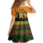 Australia Wallabies Rugby ANZAC Day Family Matching Off Shoulder Maxi Dress and Hawaiian Shirt 2024 Lest We Forget