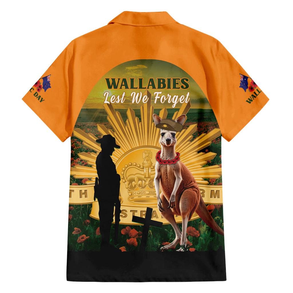 Australia Wallabies Rugby ANZAC Day Family Matching Summer Maxi Dress and Hawaiian Shirt 2024 Lest We Forget