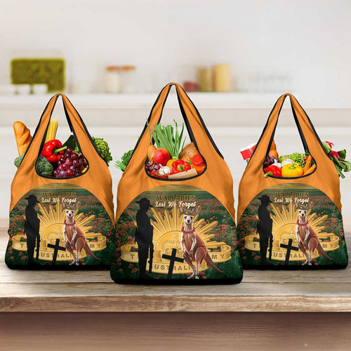 Australia Wallabies Rugby ANZAC Day Grocery Bag 2024 Lest We Forget