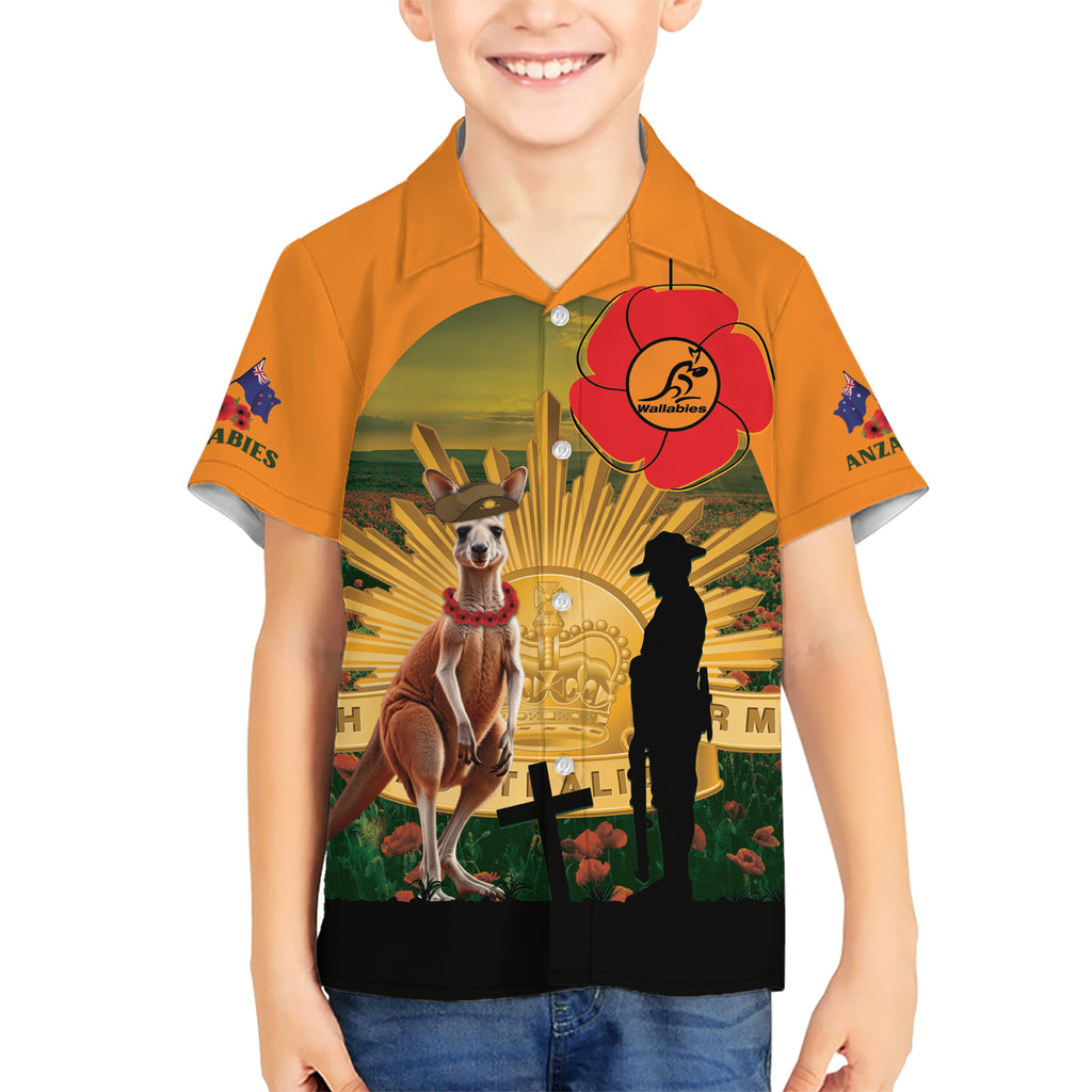 Australia Wallabies Rugby ANZAC Day Hawaiian Shirt 2024 Lest We Forget