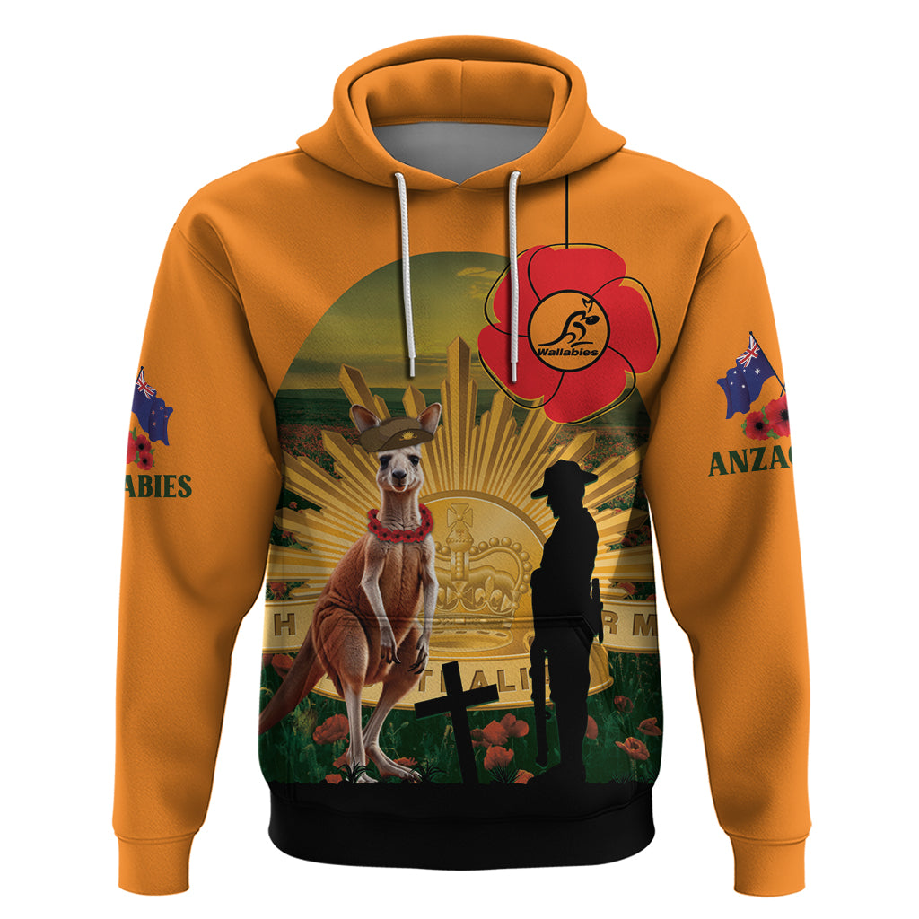 Australia Wallabies Rugby ANZAC Day Hoodie 2024 Lest We Forget