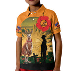 Australia Wallabies Rugby ANZAC Day Kid Polo Shirt 2024 Lest We Forget