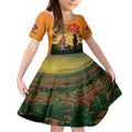 Australia Wallabies Rugby ANZAC Day Kid Short Sleeve Dress 2024 Lest We Forget