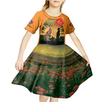 Australia Wallabies Rugby ANZAC Day Kid Short Sleeve Dress 2024 Lest We Forget