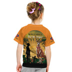Australia Wallabies Rugby ANZAC Day Kid T Shirt 2024 Lest We Forget