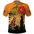 Australia Wallabies Rugby ANZAC Day Polo Shirt 2024 Lest We Forget