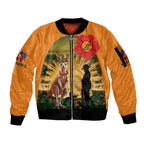 Australia Wallabies Rugby ANZAC Day Sleeve Zip Bomber Jacket 2024 Lest We Forget